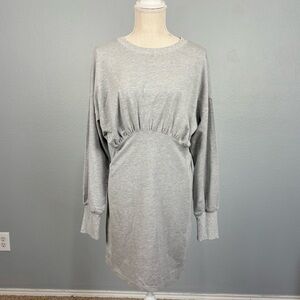 Style Rack Long Sleeve Heather Gray Sweatshirt Dress L Minimalist Athleisure